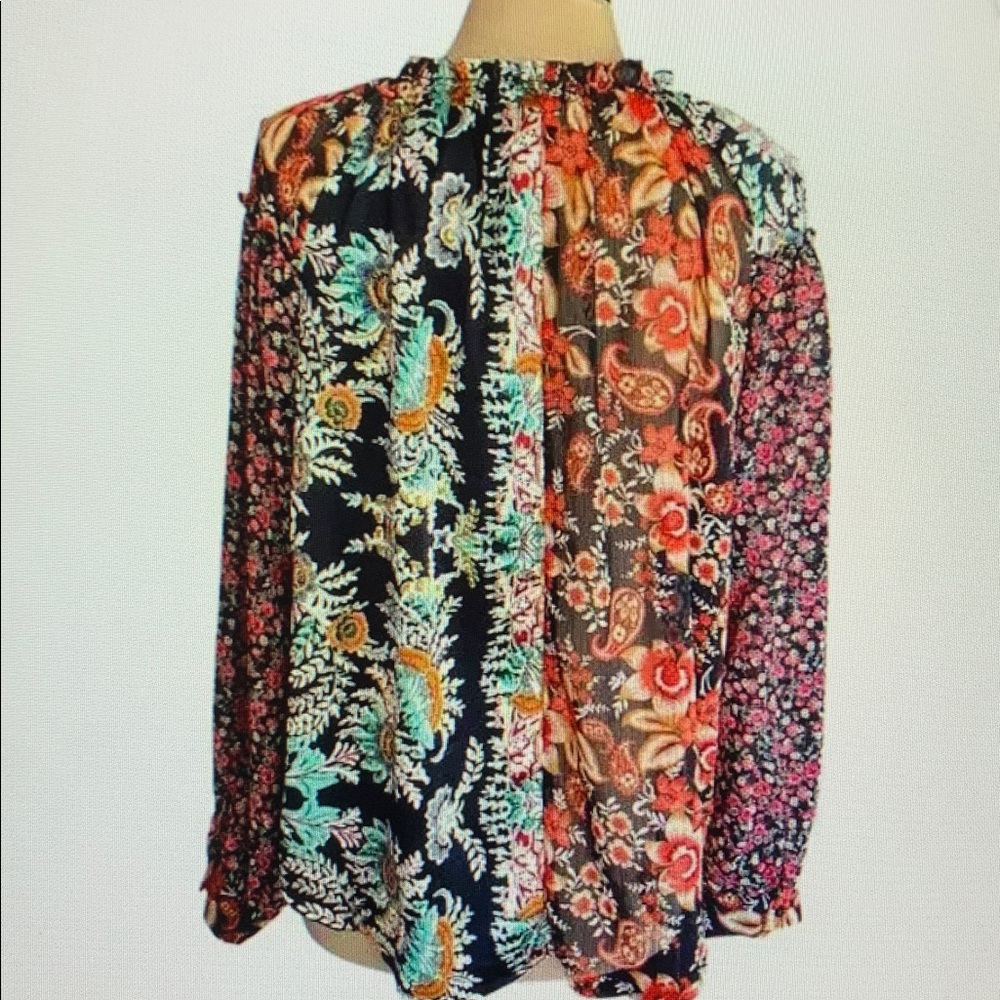 Floral Patchwork Blouse - Multicolor - image 4